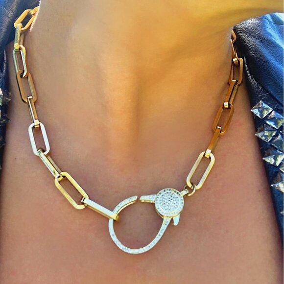 14K Gold-Plated High Quality Sexy Chain with Micro Crystals - Picture 3 of 6